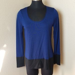 Vince Color Block Blouse Long Sleeve